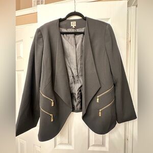 Anne Klein Black Blazer with Gold Accents